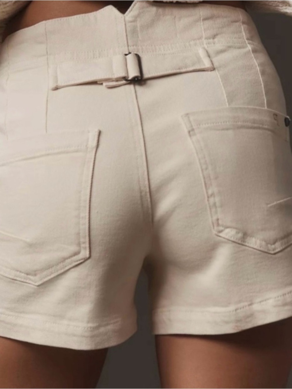 Anthropologie cream Pilcro The Kit cotton shorts size 26 - Picture 2 of 3